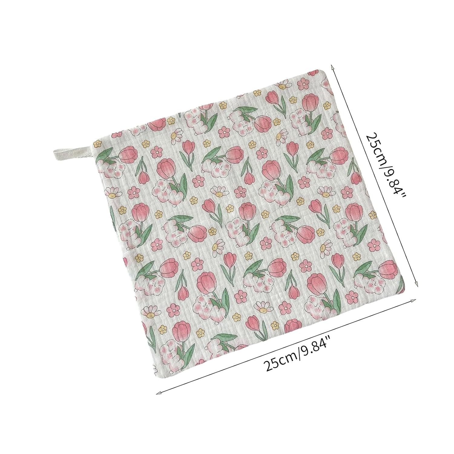 Baby Washcloth Square Baby Face-Towel Bibs for Girls & Boys 10"X10" Burp Cloths Soft Absorbent Baby Wash Cloth Salivatowel Soft Absorbent Towel Small Square Face Towel Baby Showers Towel