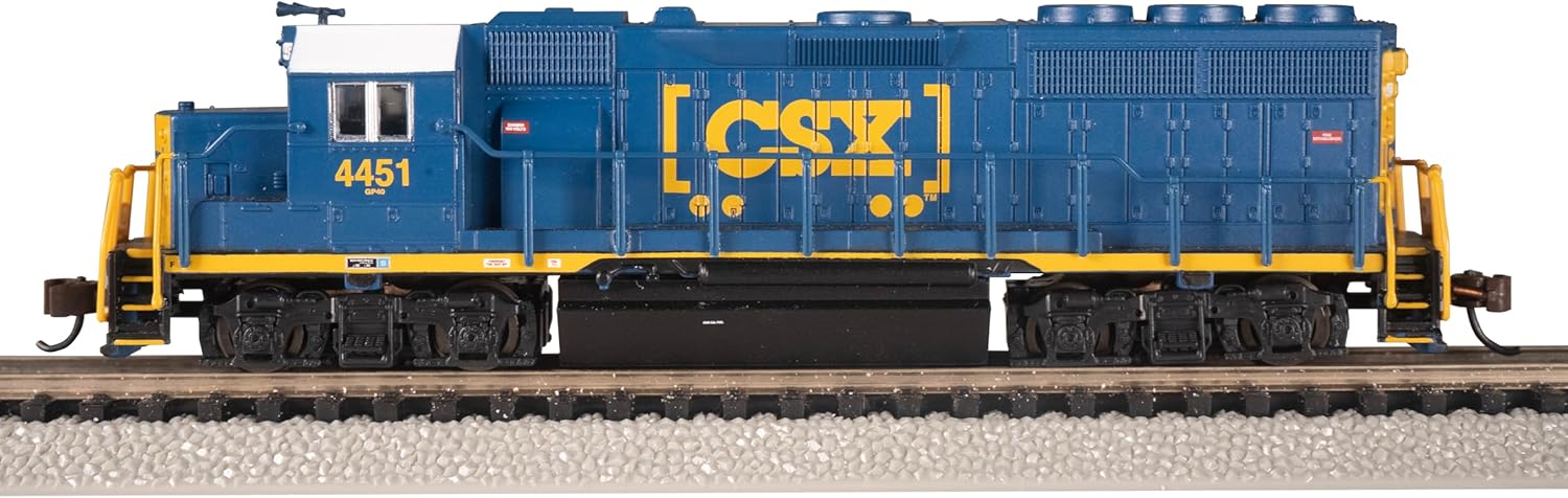 Bachmann Med Gp-40 Locomotive With Operating Headlight - SC® #4451 - Ham N Scale Diesel Locomotive, Prototypical Blue
