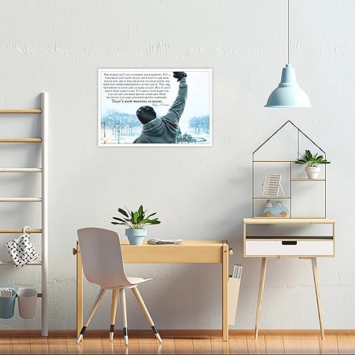 Miniatura 8 de FGTIJXWY Hope - Lienzo inspirador impreso con cita motivacional, decoración de boxeo y gimnasio para hombres, listo para colgar, lienzo para