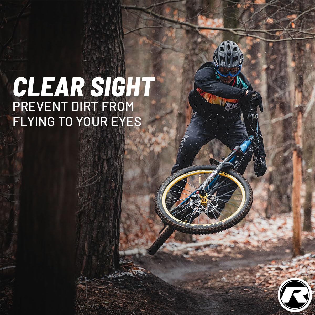 Riesel Design – Garde-boue avant de vélo pour protection de la fourche et de la suspension – Ajustement sécurisé pour enduro, trail, tout terrain, freeride, descente ou VTT électrique – KOL:OSS –