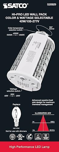 Miniatura 8 de Satco 40 W/LED/WP/CCT/E26/100-277 V