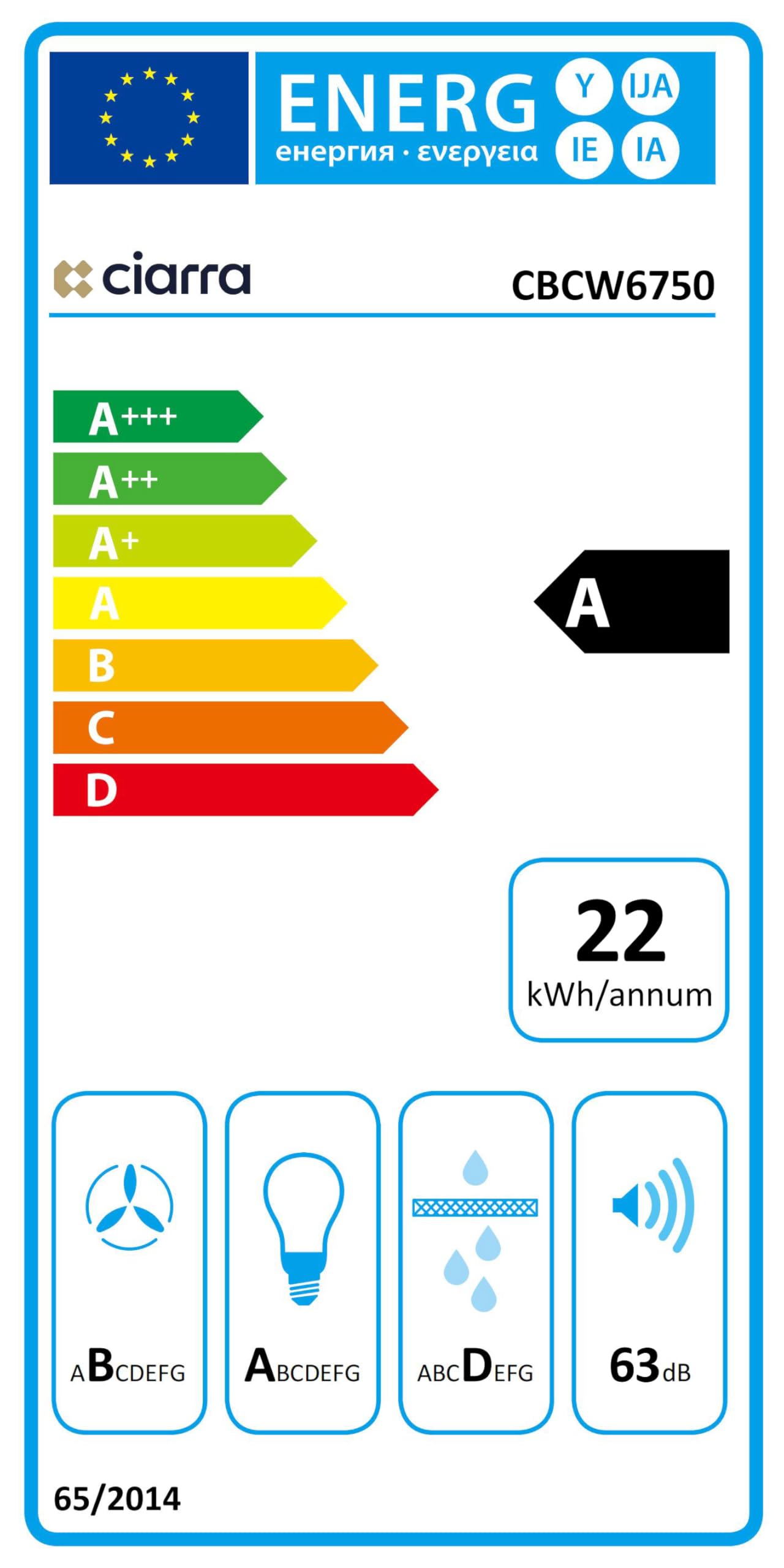 CIARRA CAW6750 Kątowy okap kuchenny, 60 cm, okap kominowy ze światłami LED, kanałowy i bezkanałowy, naścienny, kuchenny wentylator wyciągowy