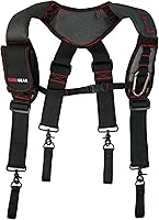 Vista 10 de KUNN Tirantes para cinturón de herramientas acolchado con arnés de construcción con correa de hombro de gel, soporte para teléfono desmontable, 4