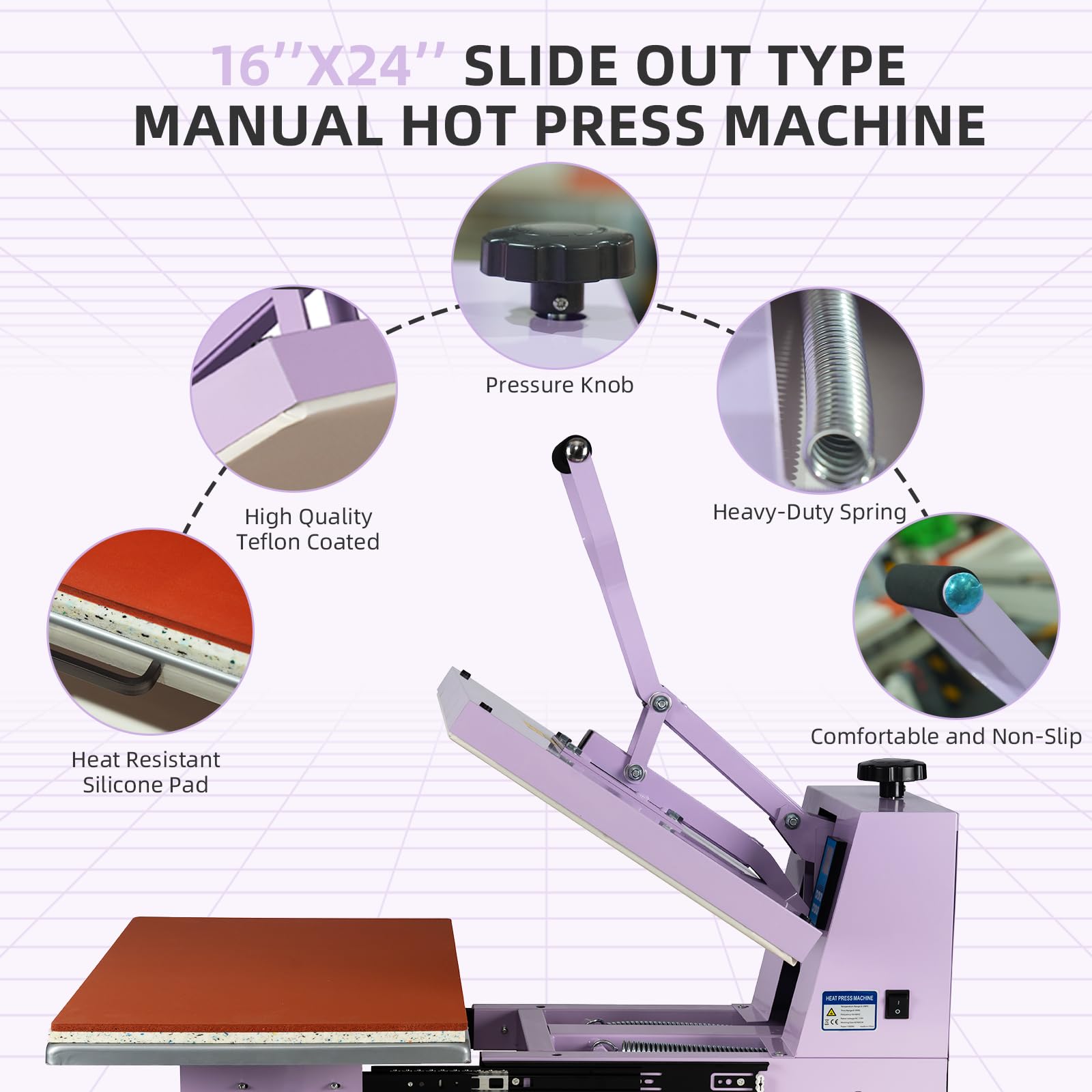 Heat Press 16x24, Fast Heating Heat Press Machine, Digital Industrial Sublimation Printer For T-Shirts, Clothes, Canvas Bags