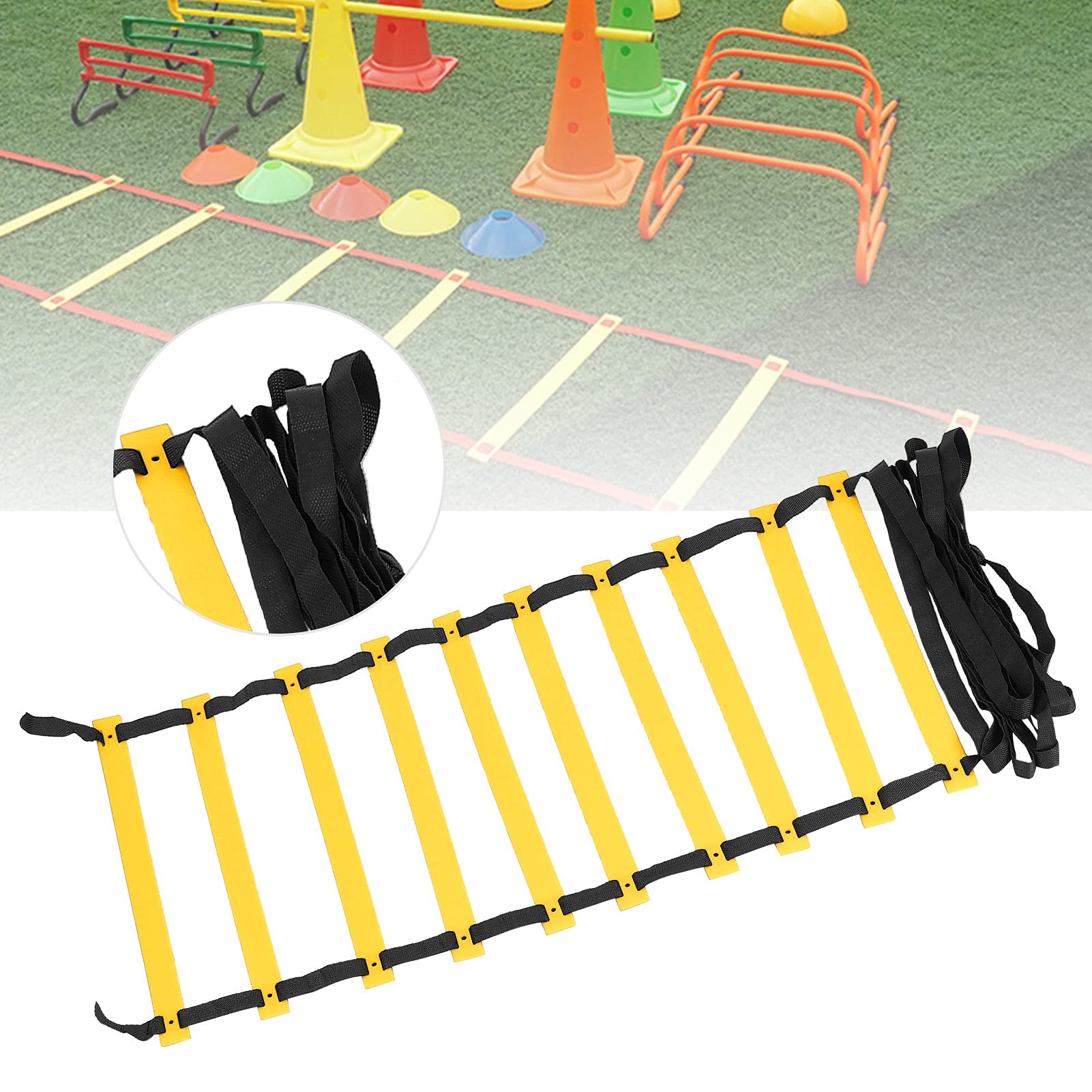 Leapiture Training Agility Speed Ladder Stairs Footwork Sports Training Ladder Soccer Fitness Accessory for Agility Drills Agility Exercises
