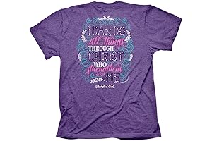 Women's 'Through Christ' T-shirt - Purple Heather -