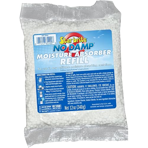 STAR BRITE No Damp Moisture Absorber & Dehumidifier - Simple, Portable, Humidity Control for Boats, RVs, Seasonal Homes & More - Prevent Musty Odor & Moisture Damage