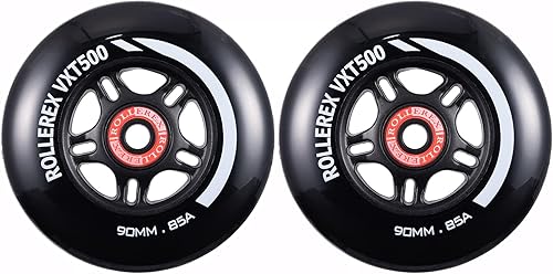 VXT100 85A Ruedas de Patín en Línea para Niños (2 ruedas con rodamientos, espaciadores y arandelas) (Acero Negro) (Opciones de Tamaño) Uso en