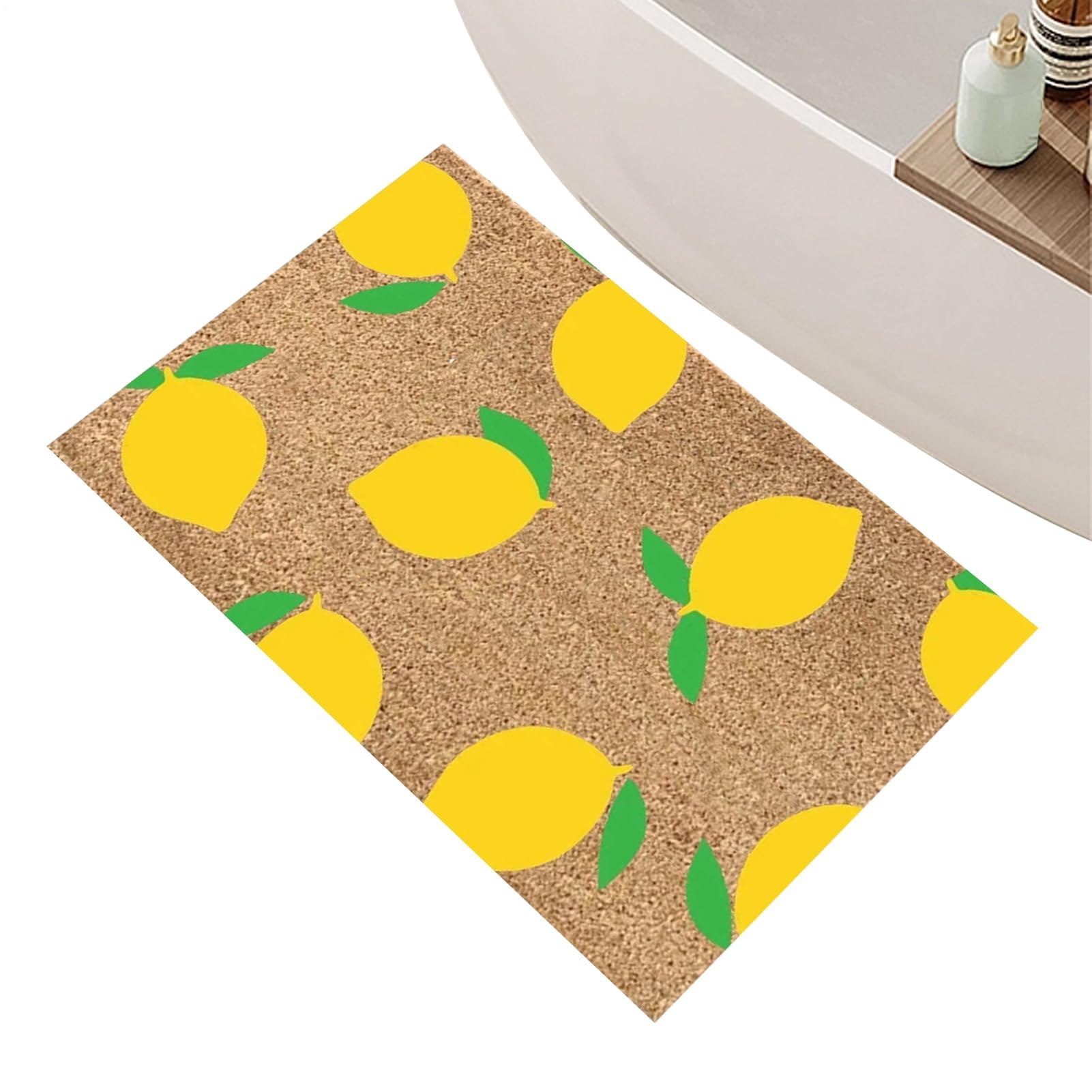 Tapete de bienvenida antideslizante con estampado floral decorativo para puerta delantera, cocina, garaje, entrada, dormitorio, duradero, fácil de limpiar, ideal para todas las condiciones climáticas