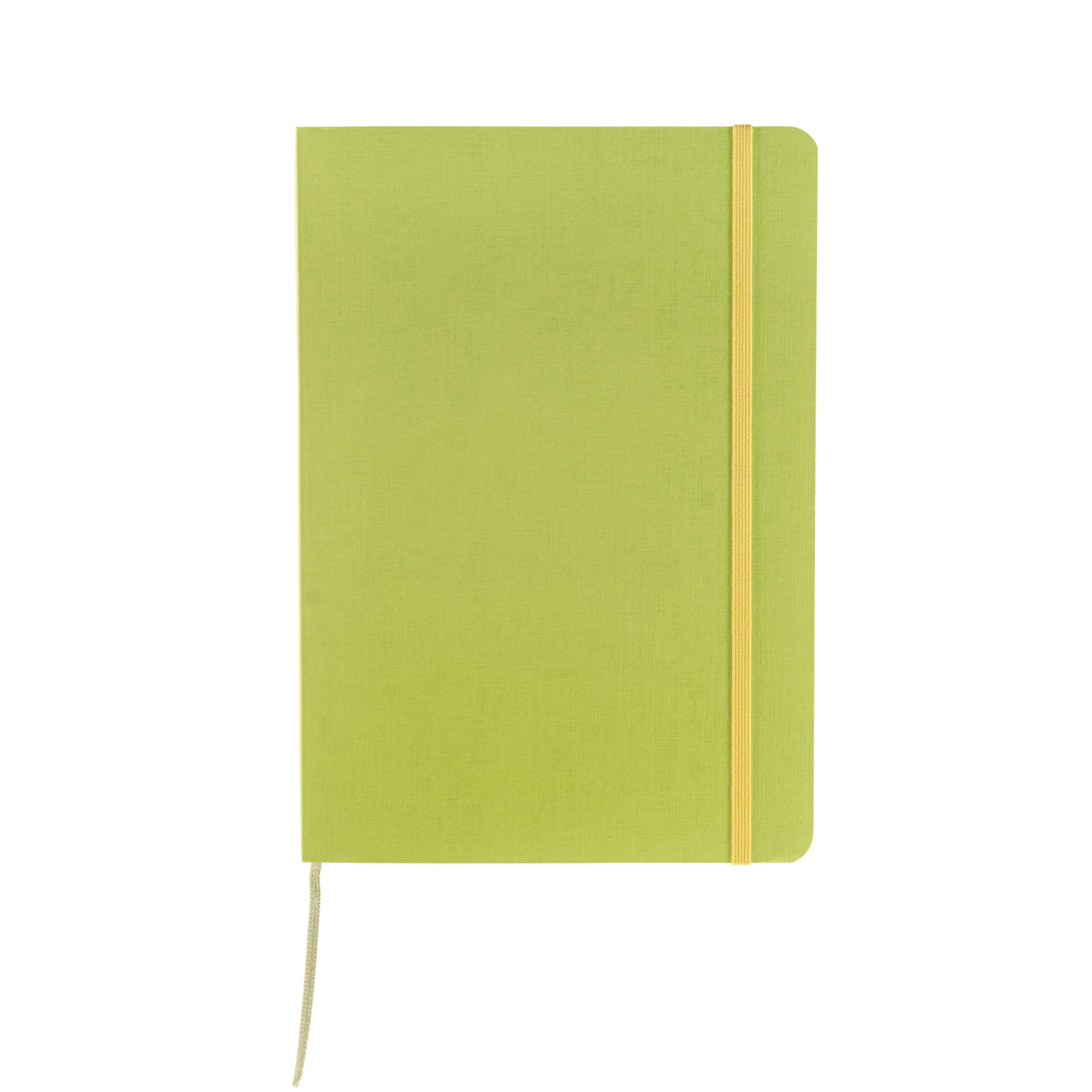 Cahier Fabriano Ecoqua Plus vert citron A5 ligné relié haut de gamme