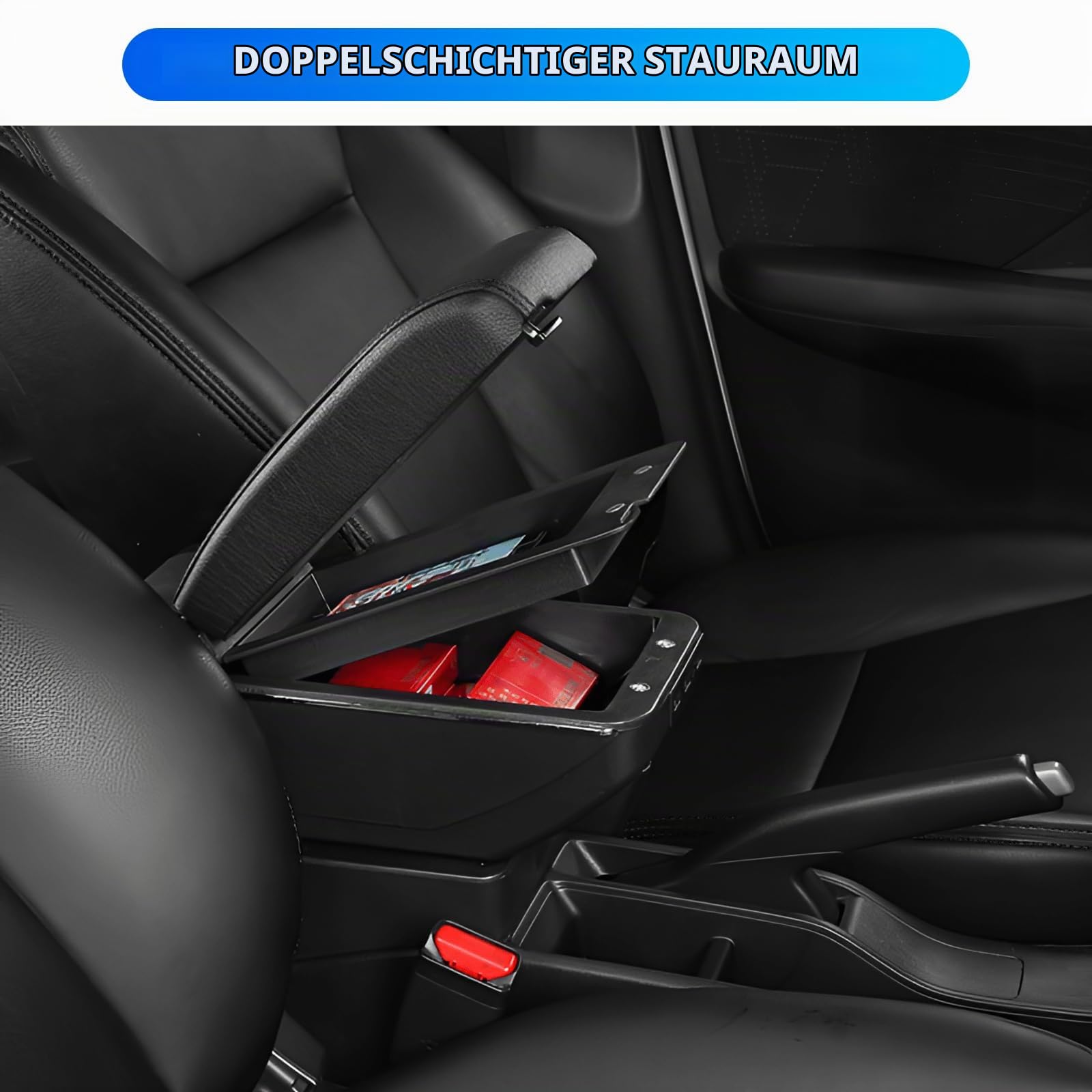 Mittelarmlehne Box Kompatibel mit Suzuki Swift 2005-2024