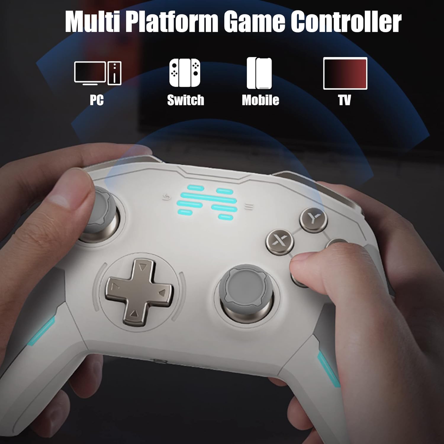 BEITONG Zeus Elite Wireless Game Controller For PC Switch Android iOS Gaming,1000 mAh/6 Axis Motion Control/Mechanic Keys/3 Joysticks/ABXY Replaceable/Macro Programmable/Audio Jack