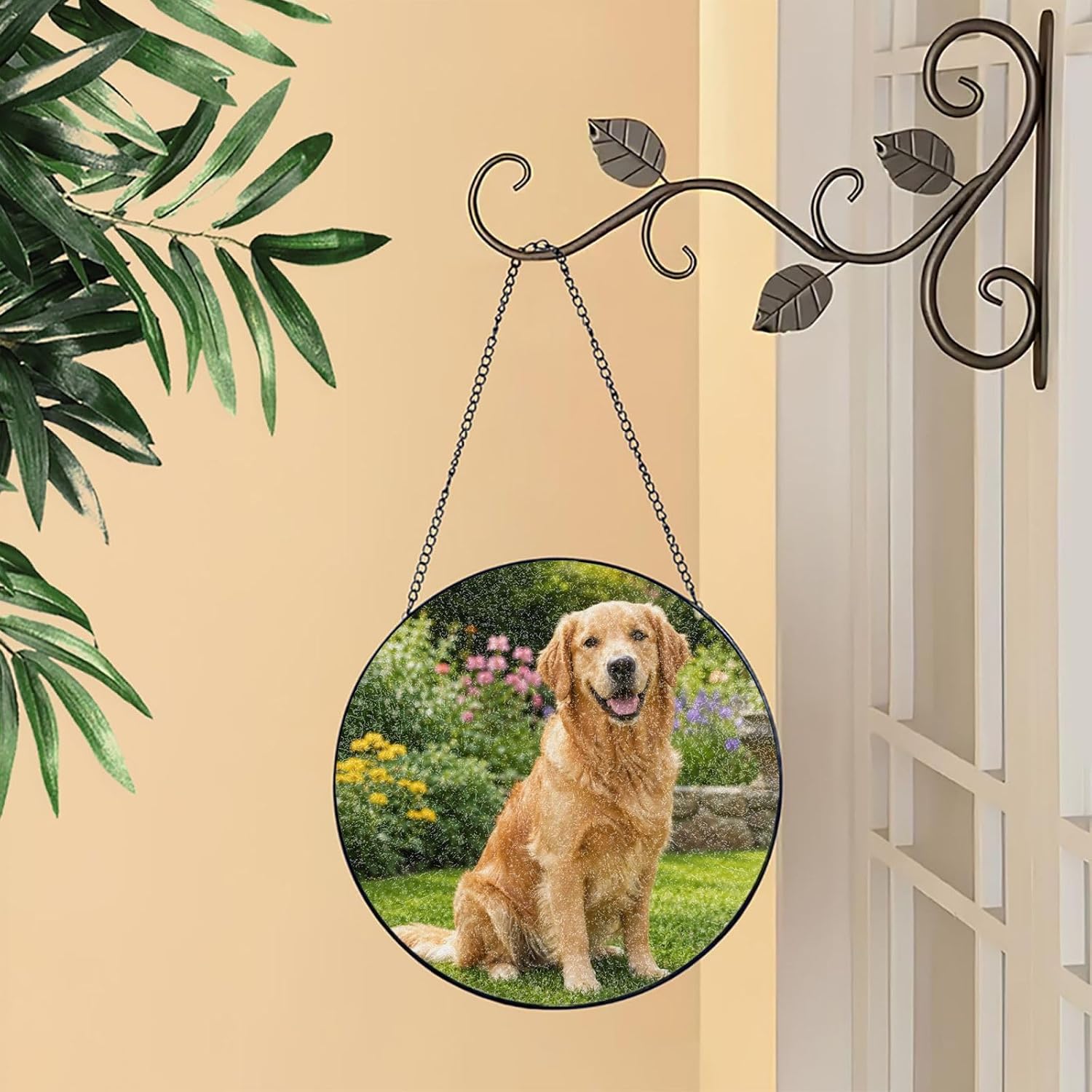 Golden Retriever Sun Catcher Stained Glass Window Hanging Gifts