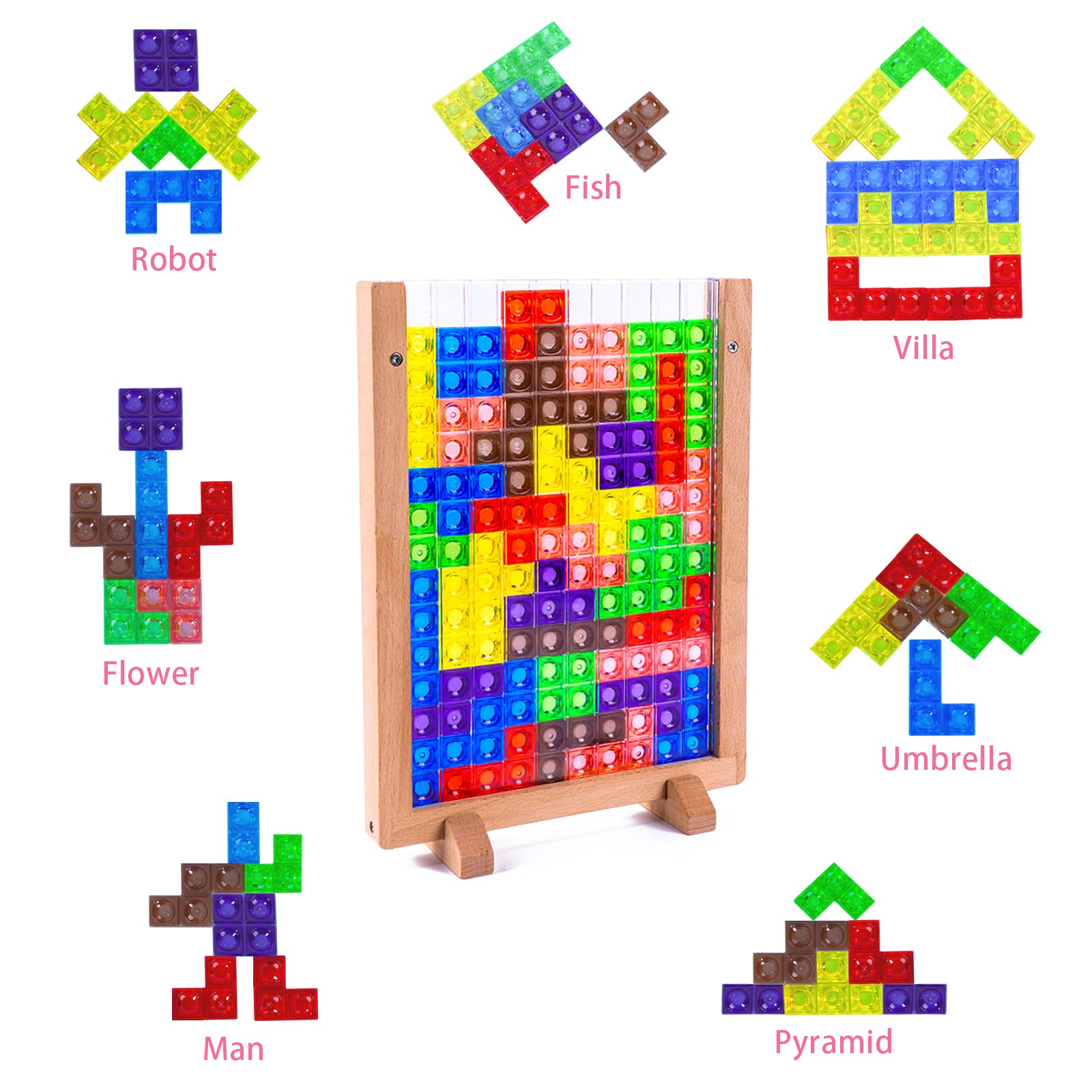 Puzzle Le Rotatif D'Animaux En Bois Pour Enfants Bloque Les Jouets D'Éducation Précoce GT