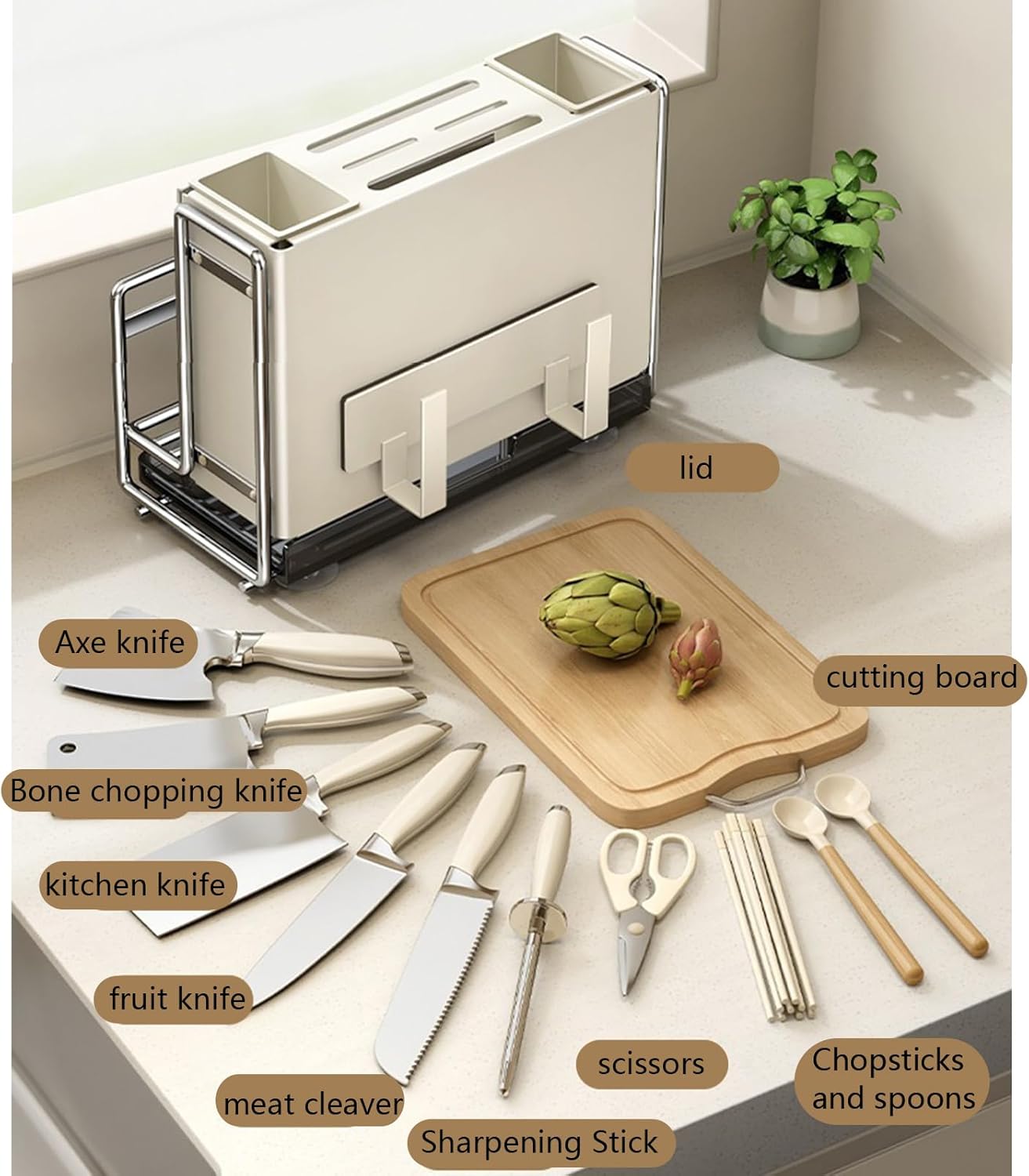 Multifunctional Kitchen Storage Rack Wall Mounted Space Saving Supplies for Utensils and Cutlery Sturdy Carbon Steel Multitiered Shelving Unit