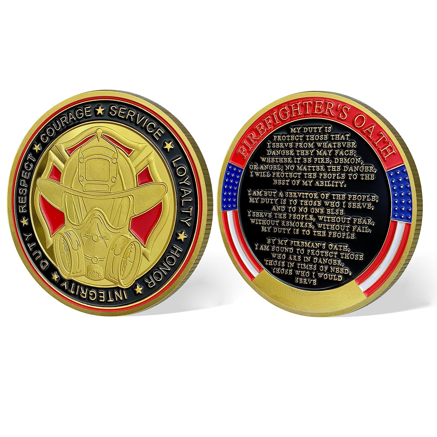 Amazon.co.jp: 消防士の誓いチャレンジコイン 消防士の祈りのコイン : ホビー