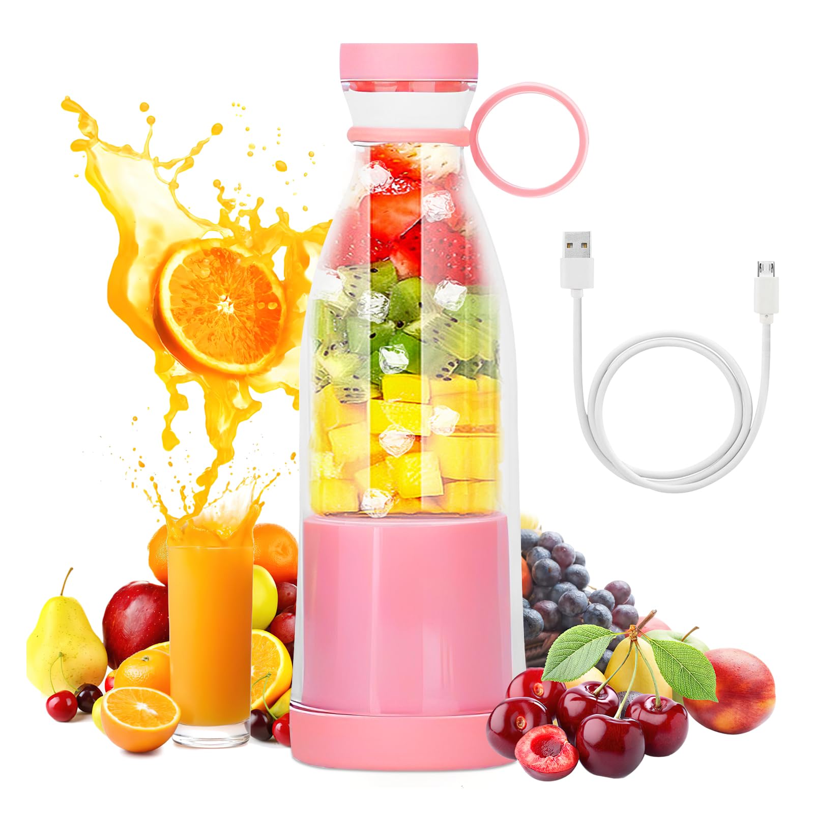 Asixxsix Tragbarer Mixer 300ml - USB-ladbar Mit 22000 U/min Für Smoothies & Shakes