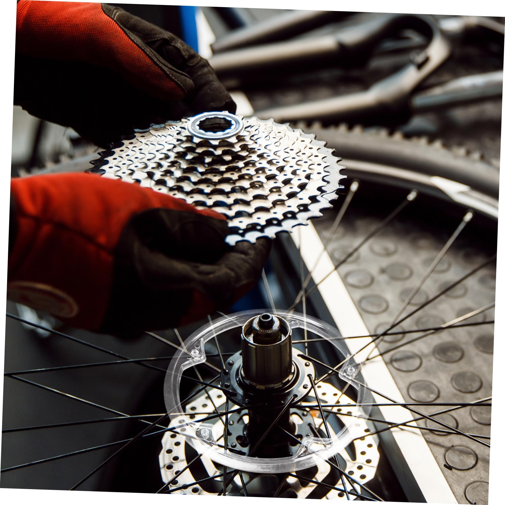 HANABASS Bike Chain Guard Protector Durable Sprocket Cover for Mountain and Road Bikes Wear Resistant Shield Enhances Aesthetic and Extends Bicycle Life