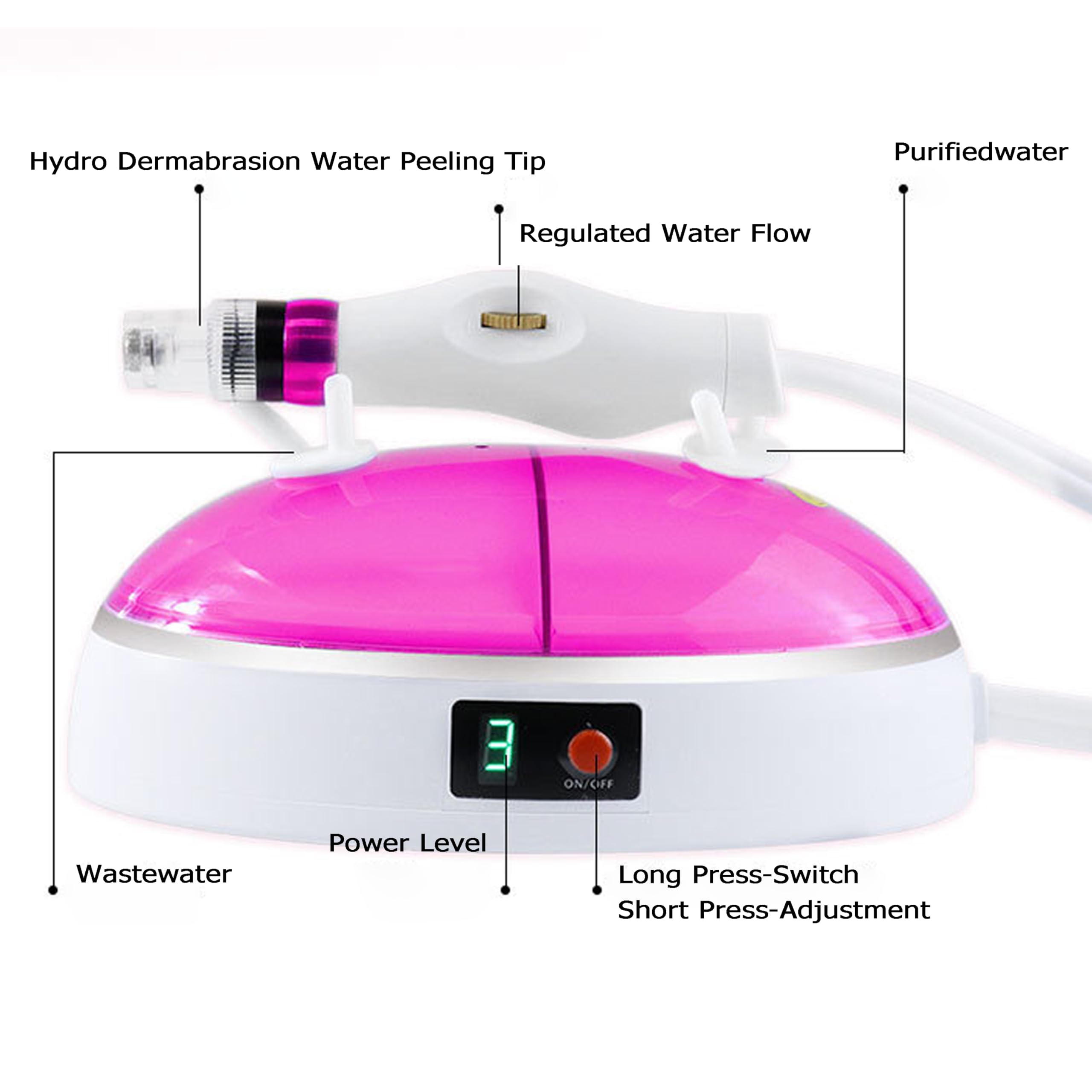 Elitzia Hydro Dermabrasion Macchina per il viso Pulizia Profonda Aspirapolvere Rimozione di punti neri Mini Ricaricabile Home Beauty Device Hydro Oxygen Pore Restringimento ETSLHF1