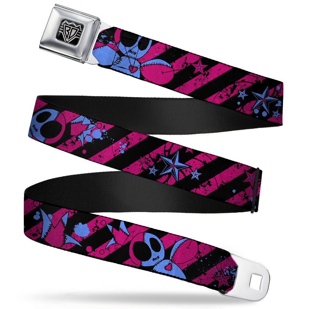 Cinturón de cinturón voodoo negro rosa azul regulable de 20 a 36 pulgadas 8