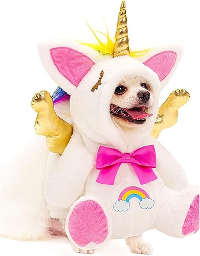 Miniatura 4 de Disfraz de perro para mascotas, divertido disfraz de arco iris para perro, Halloween, Navidad, lindo disfraz de fiesta de cosplay para perros
