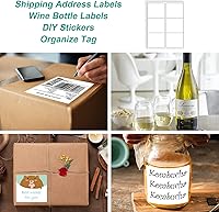 Vista 61 de MFLABEL 2x4 Shipping Labels - 25 Sheets (250 Labels) for Laser & Inkjet Printers, 10-UP FBA Address Stickers, Matte White Self-Adhesive Mailing