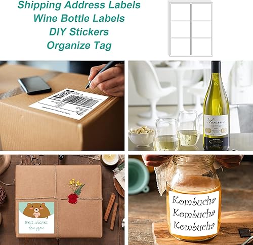 Miniatura 61 de MFLABEL 2x4 Shipping Labels - 25 Sheets (250 Labels) for Laser & Inkjet Printers, 10-UP FBA Address Stickers, Matte White Self-Adhesive Mailing