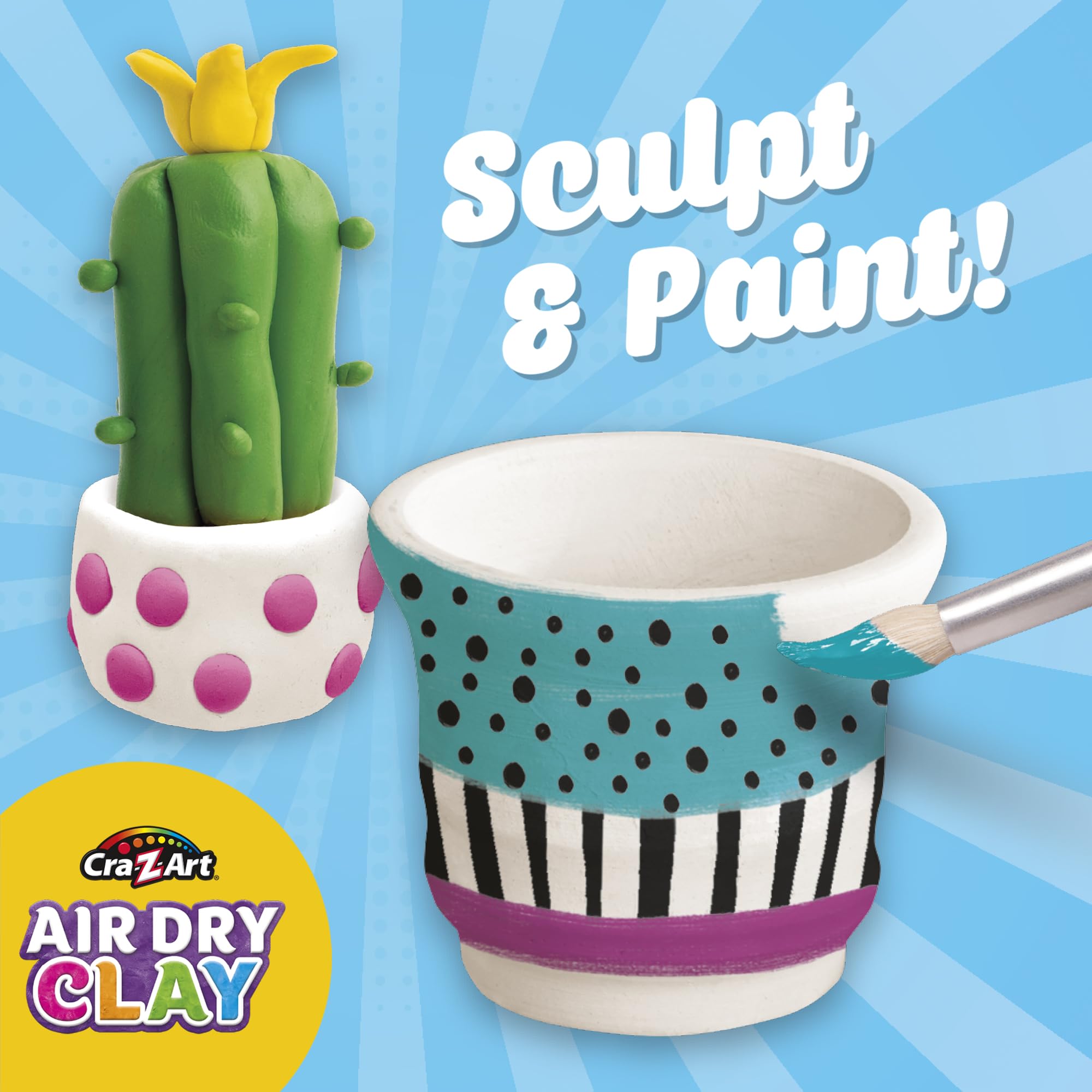 Amazon.com: Cra-Z-Art Air Dry Clay - 5lb Bucket Natural White