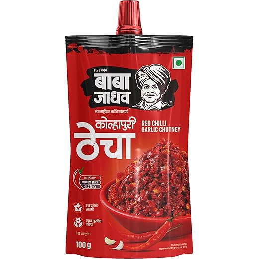 Baba Jadhav Kolhapuri Thecha - Spicy Blend / 4-Pack