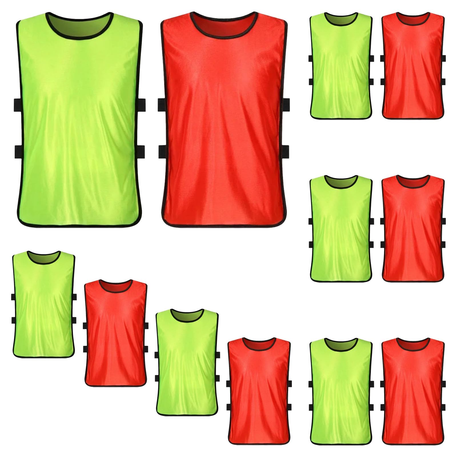 KOMBIUDA 12 Stück Fußball Trainingsweste aus Polyester für Kinder
