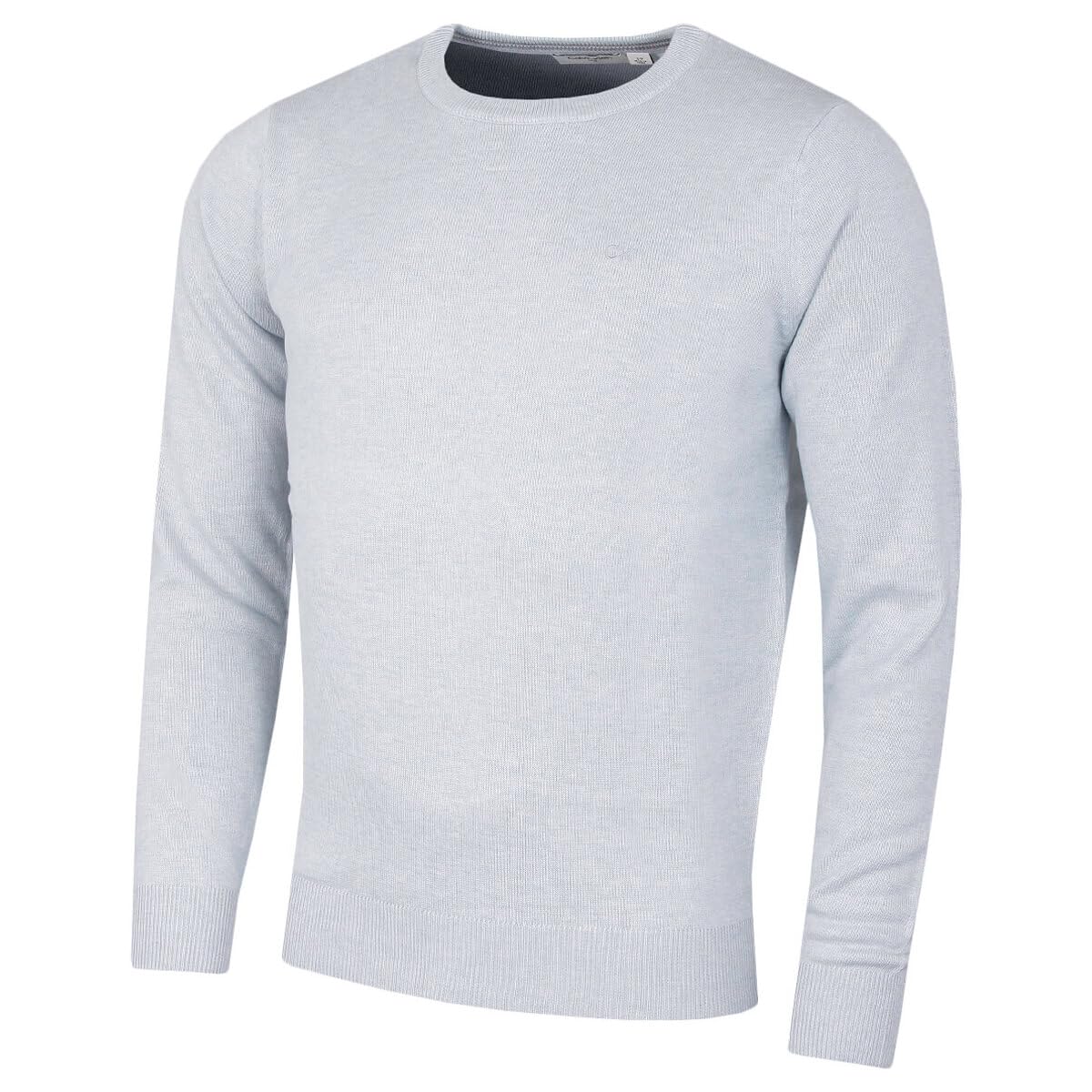 Calvin Klein Men's Light Blue Marl Crew Neck Sweater - Xxxxl