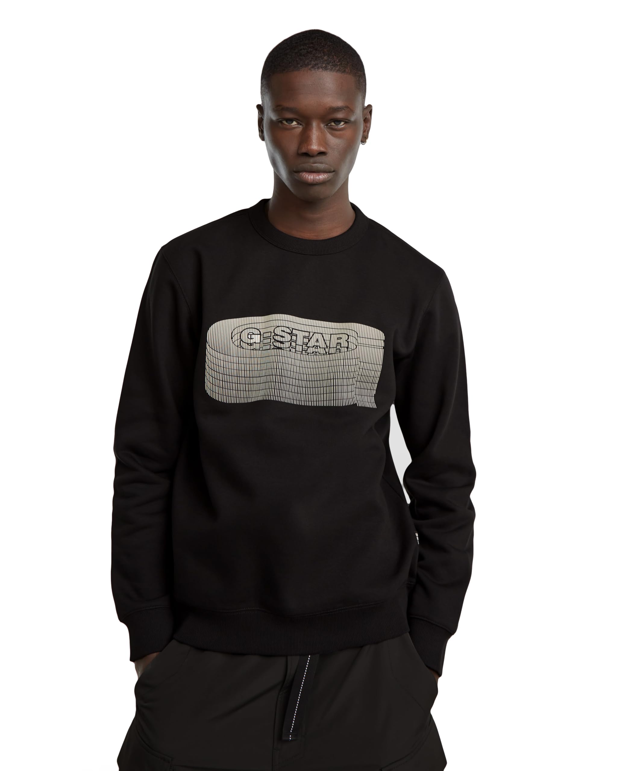 G-STAR Bluza sportowa Mężczyźni Stacked Old Skool Logo R Sweater