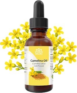 Relaxcation Pure Camelina Oil | Cold Pressed Natural Oil for Face, Hair, Nails & Body | Lightweight Extract to Promote Elasticity & Softness | Vegan, Hexane-Free, Unrefined (0.5 oz)