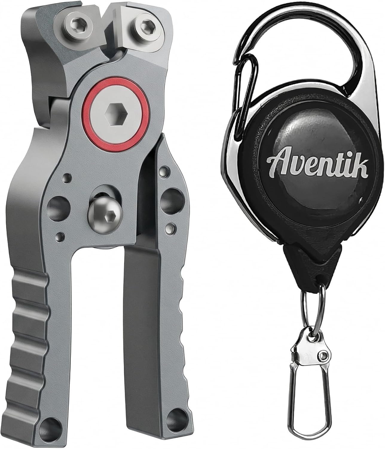 Fishing Line Cutter with Retractable Buckles, Tungsten Carbide Blade & Central Locking - Smooth, Corrosion-Resistant Cuts for Braid, Mono, Fluoro in Saltwater Fishing