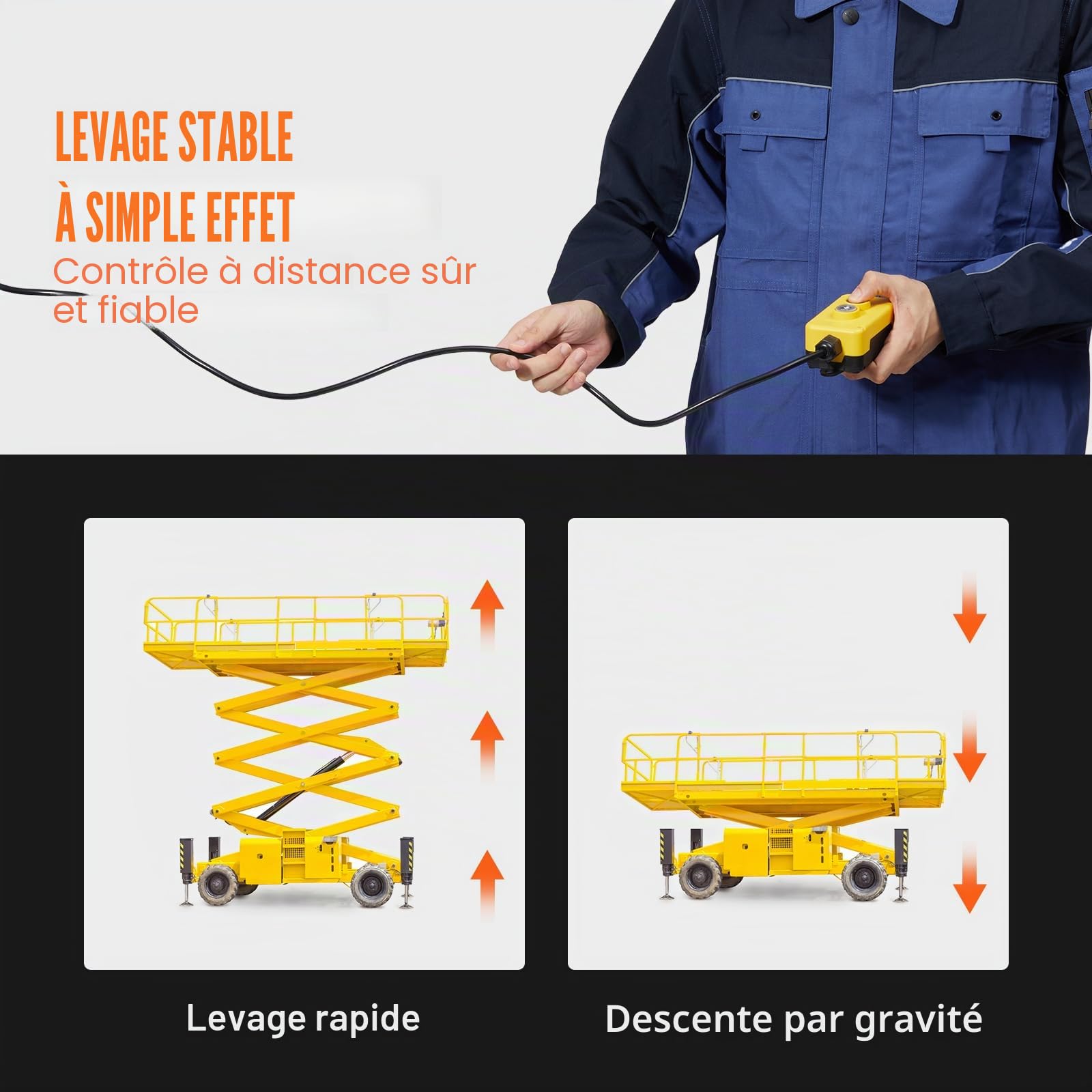 VEVOR Pompe Hydraulique DC 12 V 4 L Groupe Hydraulique Simple Effet Débit d'Huile 3,44 L/min Max. Pression de Décharge 22 MPa pour Camion à Benne Basculante Nacelle Élévatrice Remorque Levage Bennage