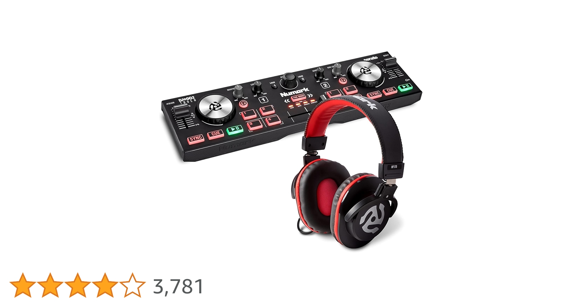 Numark DJ2GO2 Touch & ヘッドホン Amazon | Numark コンパクト DJ初心者ヘッドホンセット DJ