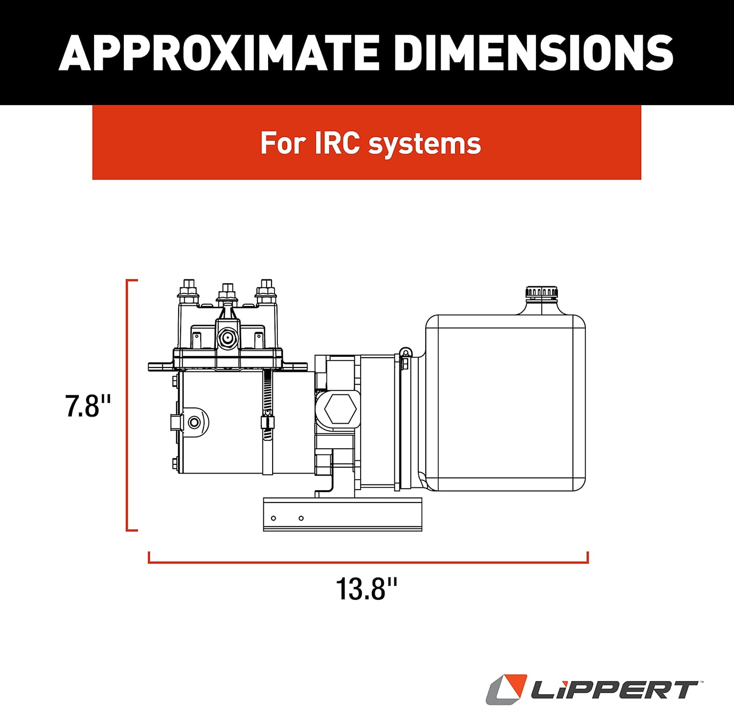 Lippert Hydraulic Power Unit with 2QT Pump Reservoir Kit - 141111, WHITE,BLACK (Cap color may vary)