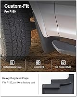 Vista 3 de Kiwi Master Guardabarros para Ford F-150 2015-2020 (con guardabarros), Guardabarros de Servicio Pesado, Protectores contra Salpicaduras Delanteros