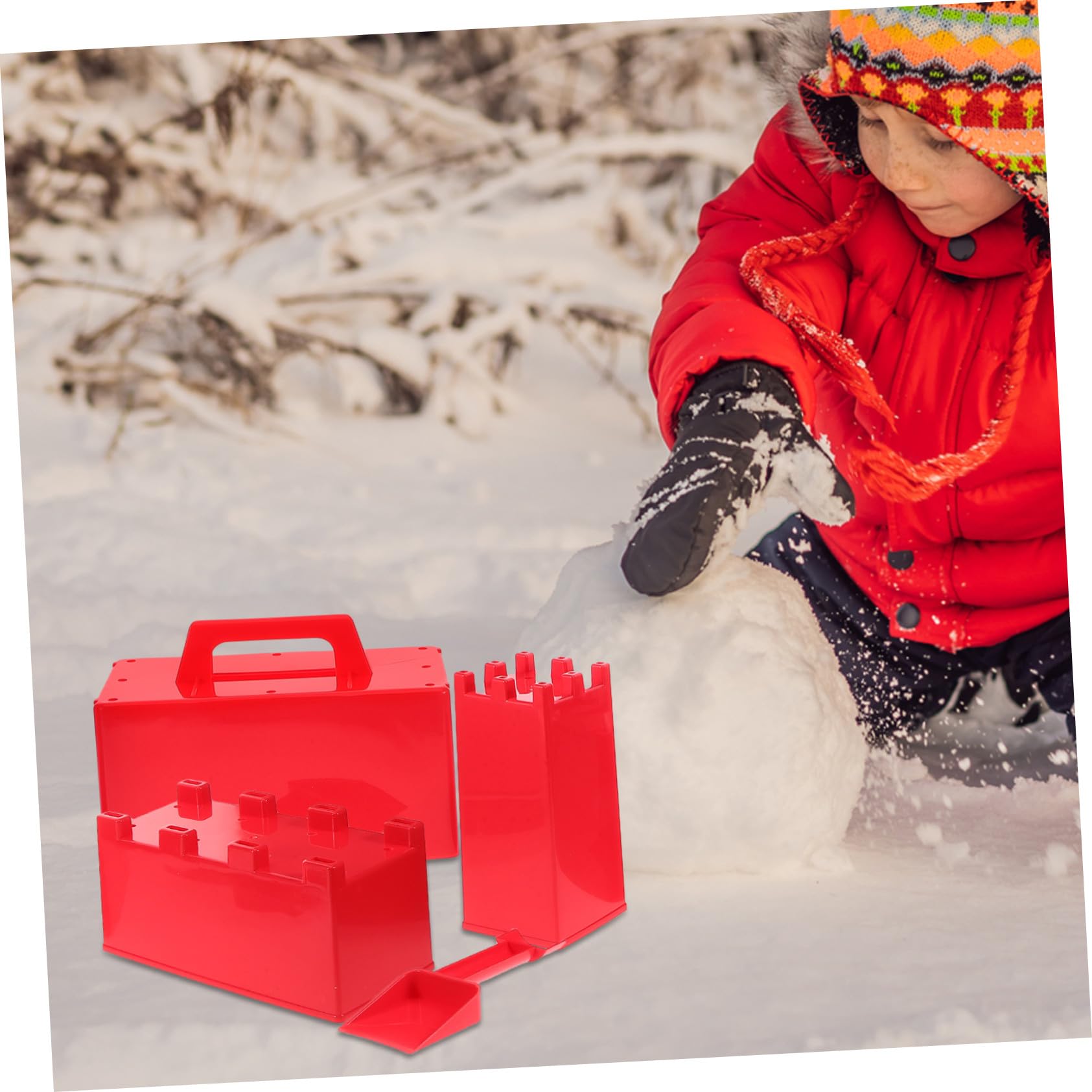 GALPADA Molde para Bloques de Nieve para Niños, Juego de Pala y Molde de Plástico Fácil de Usar y Resistente al Frío para Construir Castillos de Arena en Exteriores