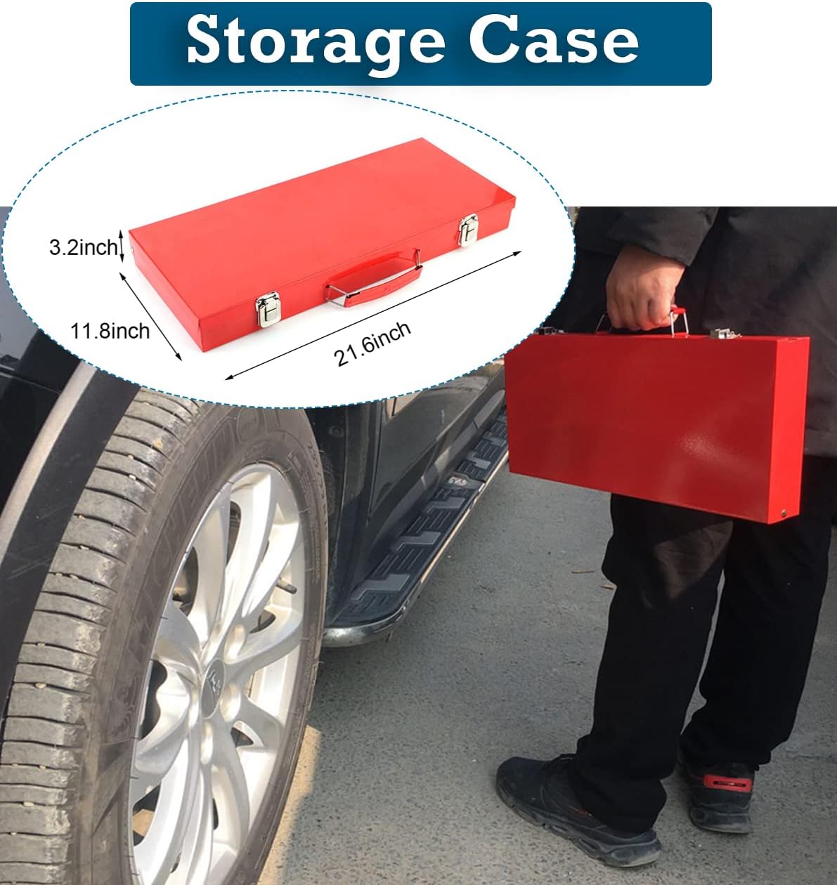 Impact Socket Set 1/2 Inch Large Impact Sockets 1/2 Inch Drive Socket Set Metric 8-32mm Sockets Set with Storage Case Heavy Duty (35pcs 1/2 inch Socket Set)