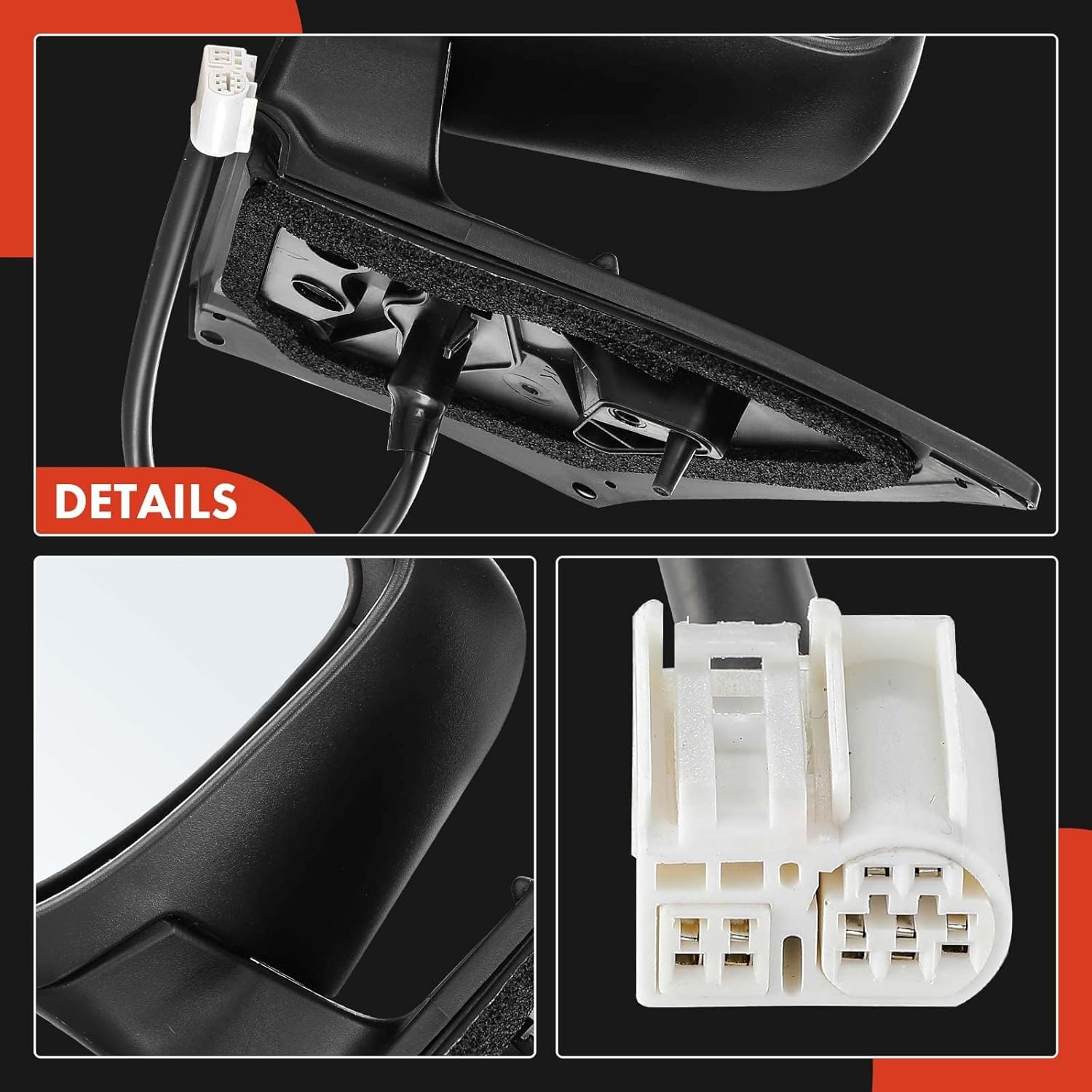 A-Premium Driver Side Power Door Mirror - Compatible with Toyota Corolla 2014-2019 - Heated Manual Folding Black Outside Rear View Mirror with Turn Signal - Replace# 8794002F50