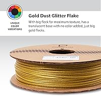 Vista 3 de Protopasta Filamento para Impresora 3D Filamento PLA 1.75mm Oro Polvo de Brillo HT PLA Carrete de 500g