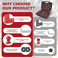 Vista 2 de Abrazaderas de esquina para carpintería - Juego de 4 abrazaderas de 90 grados 14 cm x 14 cm de aleación de aluminio para herramientas y equipos