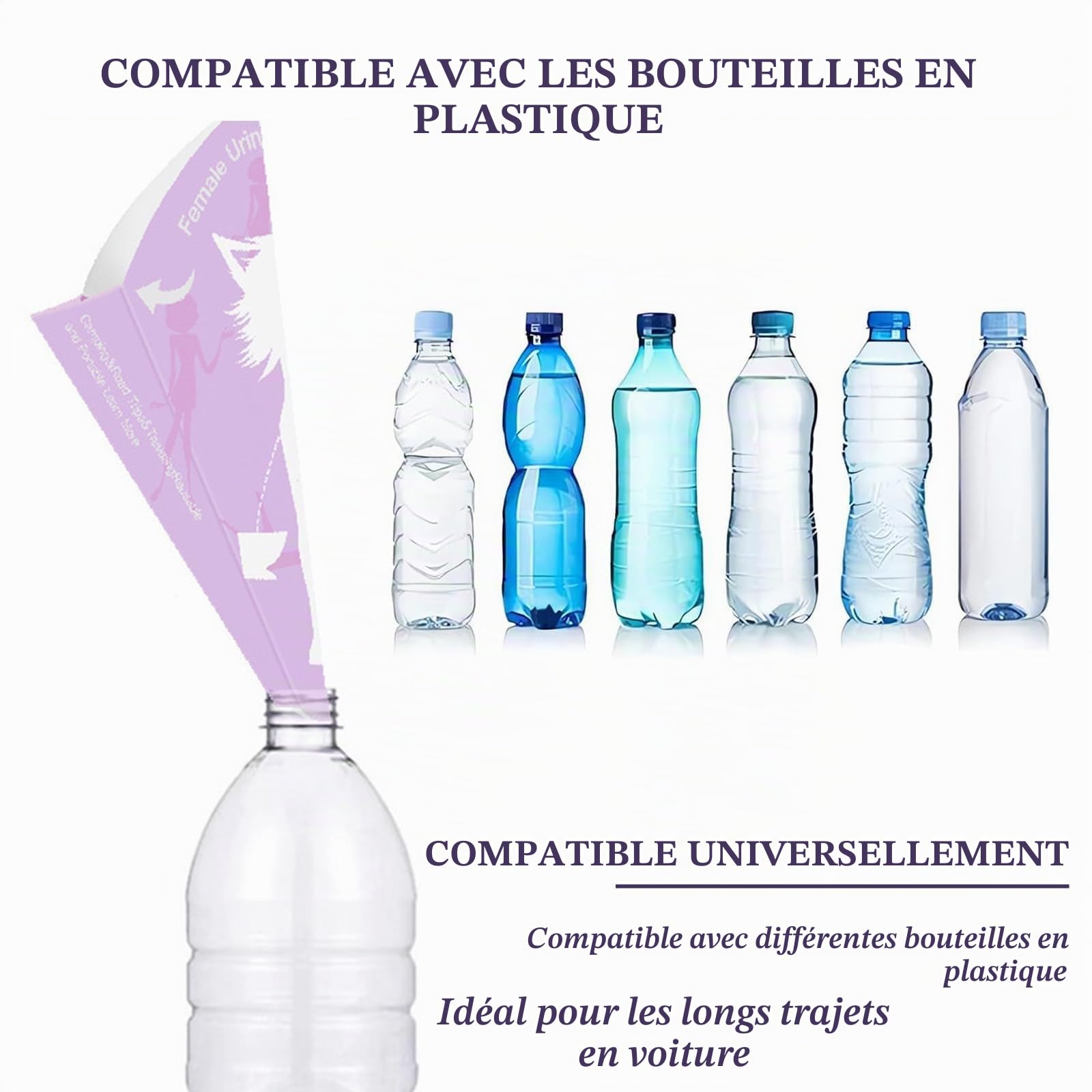 Lot de 30 Urinaux Féminins en Papier Portable, Urinoir Femme pour Pisser Debout, Dispositif Hygiénique de Pipi Debout en Randonnée, Camping & Voyage