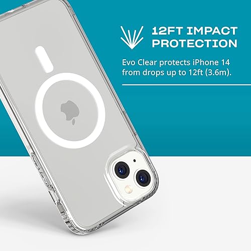 Miniatura 4 de tech21 iPhone 14 Plus Evo Clear compatible con MagSafe  Funda transparente resistente a los arañazos y a los golpes con protección contra caídas