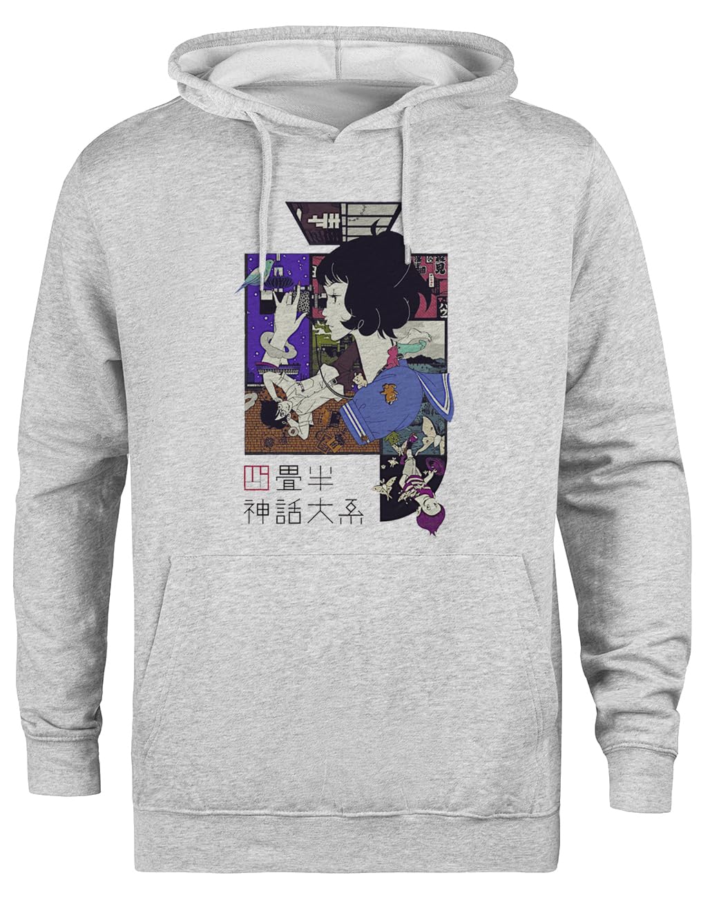 Tatami Galaxy Unisex Grauer Hoodie Umweltfreundliche Kapuzenjacke