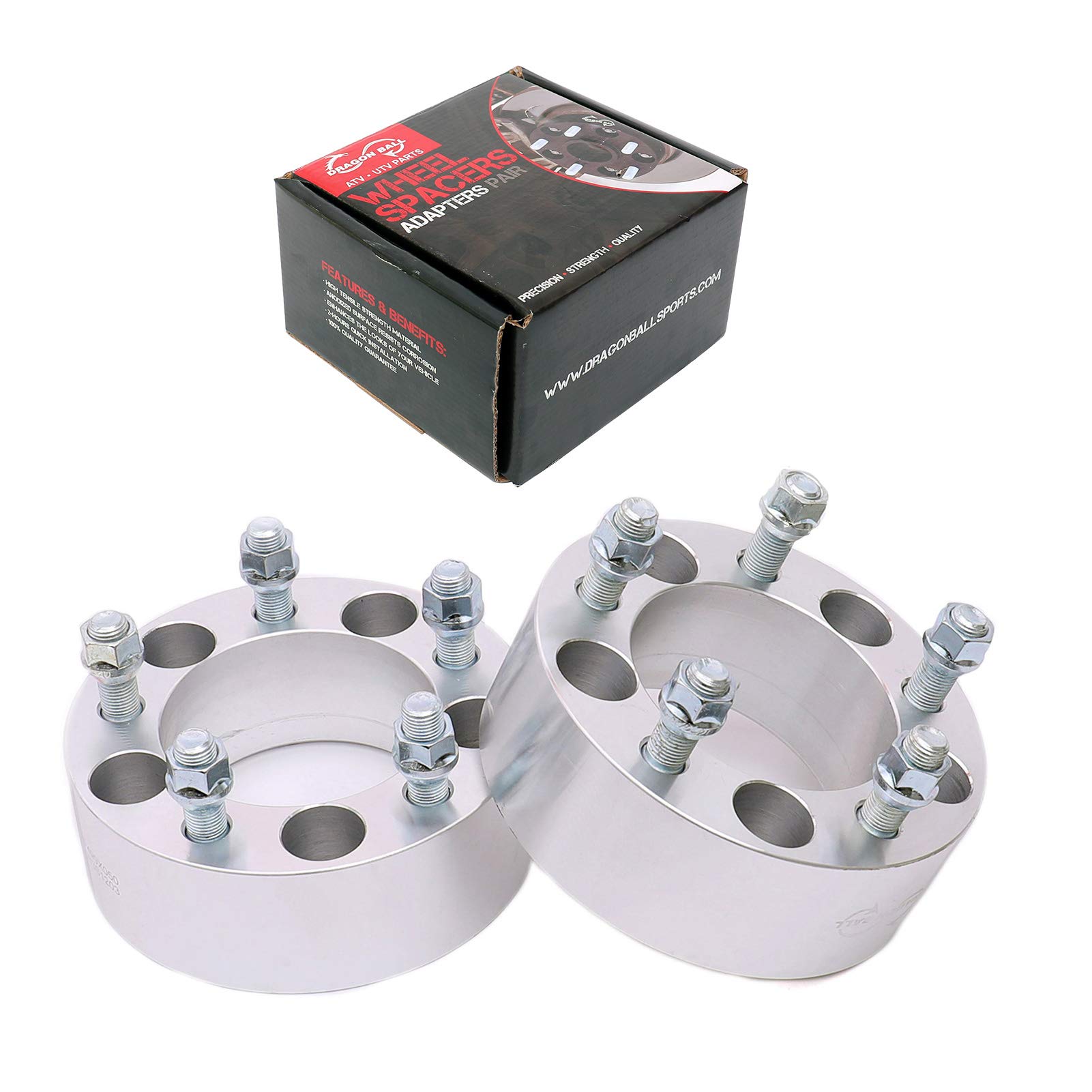 HICKS Wheel Spacers 2"(50mm) Bolt Pattern,5x4.5 to 5x4.5 Hub Bore Size 87.1mm Stud for Jeep Liberty Wrangler Cherokee Grand Cherokee & More with Thread Pitch 1/2",2PCS