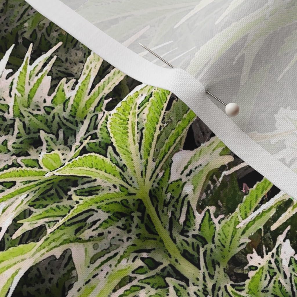 Spoonflower Fabric - Big Marijuana Cannabis 420 Weed Grass Printed on Petal Signature Cotton Fabric by The Yard - Sewing Quilting Apparel Crafts Decor