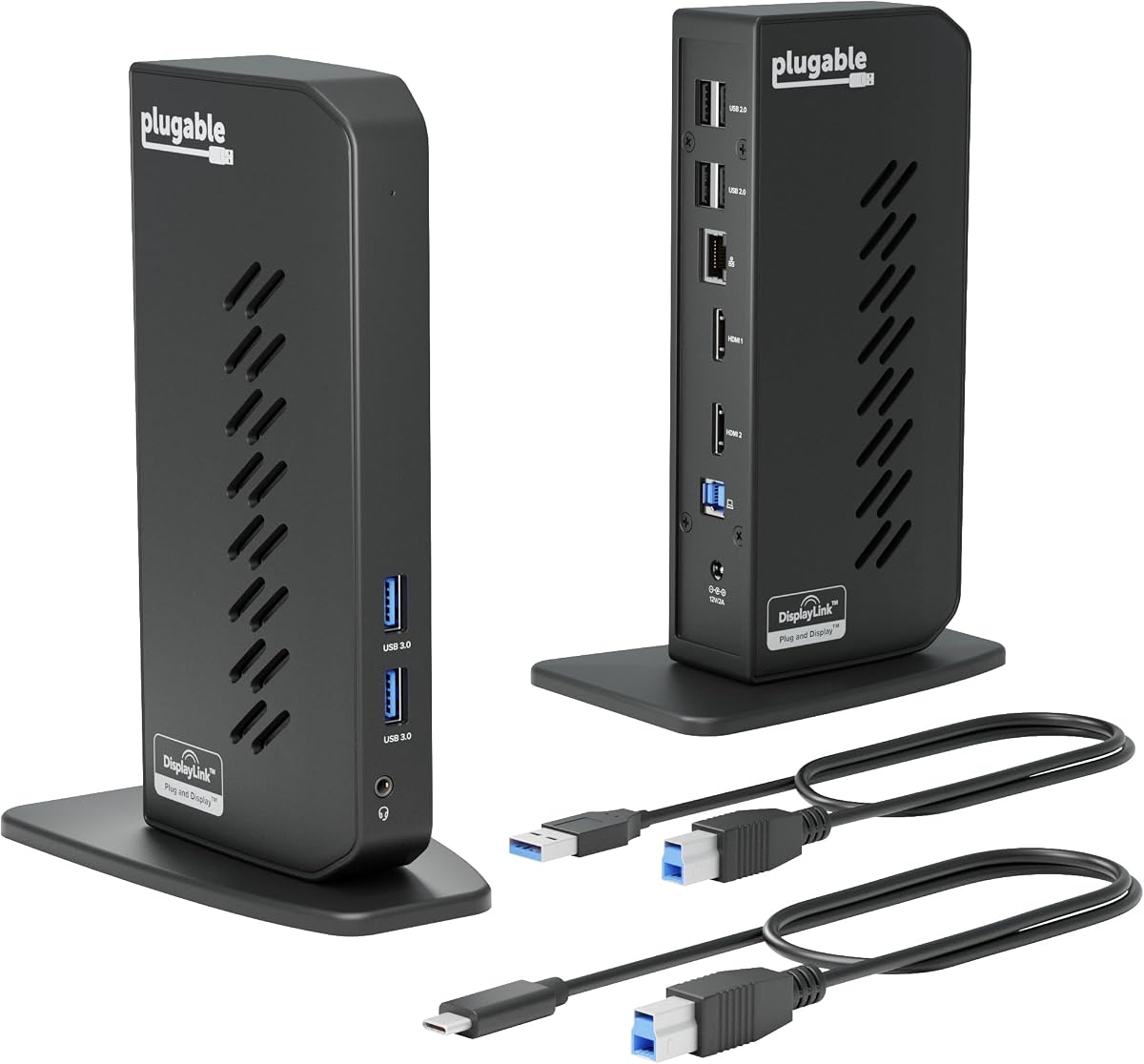 Estación de acoplamiento universal HDMI 1080p dual conectable para portátiles USB-C y USB 3.0, 10 puertos, Windows/ChromeOS Plug & Play, se requiere controlador macOS (UD-3900Z)