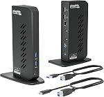 Plugable Dual 1080p HDMI Universal Docking Station for USB-C & USB 3.0 Laptop, 10 Ports, Windows/ChromeOS Plug & Play, macOS Driver Required (UD-3900Z)